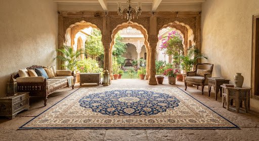 Primary view of The Mirzapur Mughal Medallion Heirloom Rug