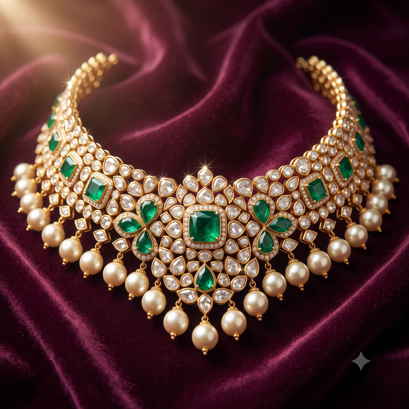 The Noor-e-Nizam Polki and Emerald Choker