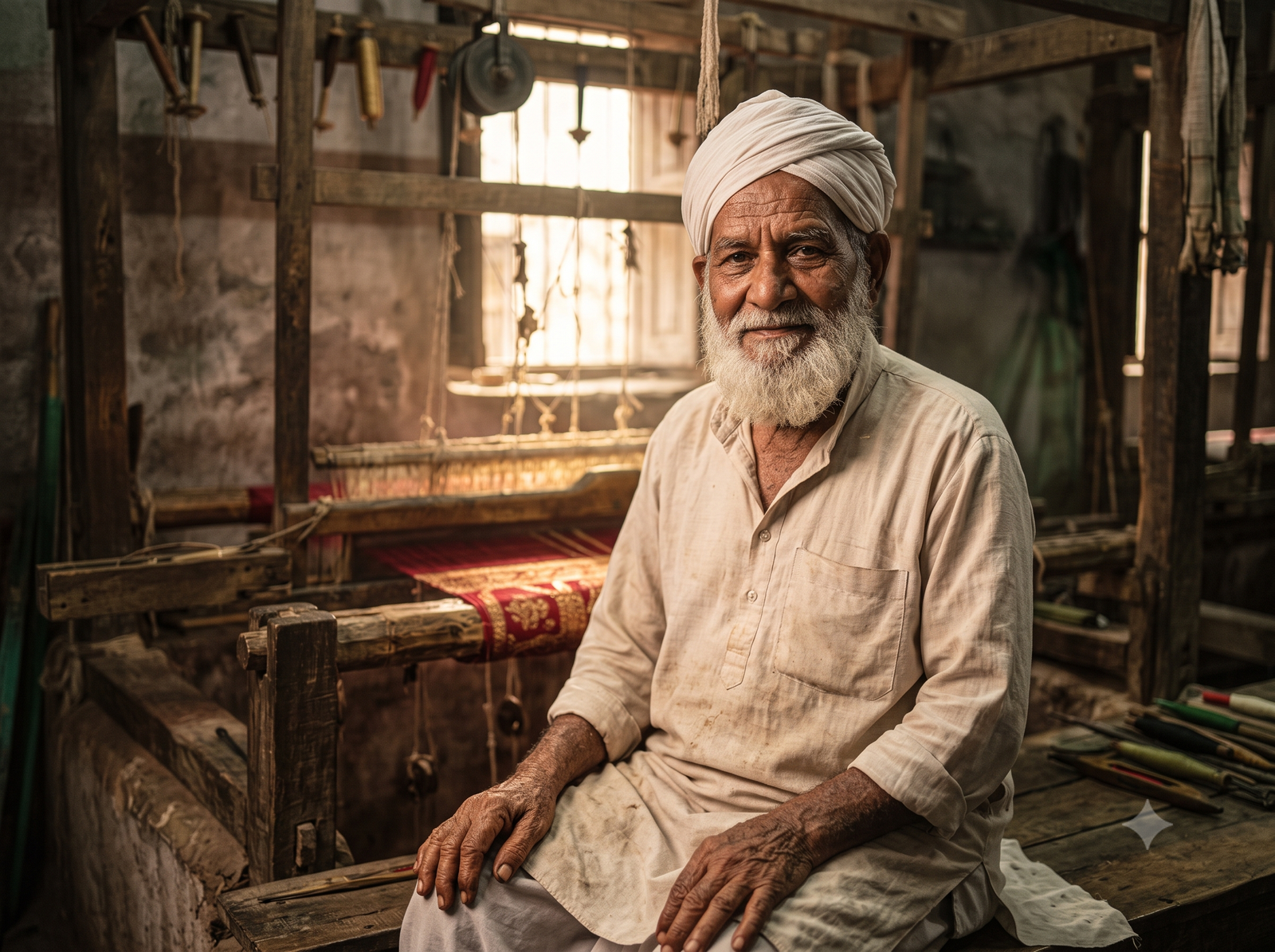 Master Ustad Mohammad Ansari, 5th Generation Guild Weaver